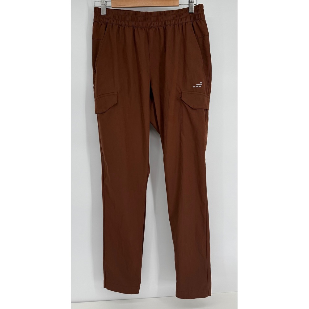BCG Mens‎ Brown Cargo Jogger Pants Stretch Ripstop Tapered Hiking M